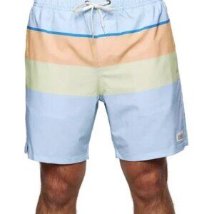 NWOT O’Neill Smash Up Volley Swim Trunks Board Shorts Medium Pale Blue Orange